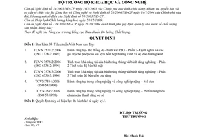 Quyết định 2902/QĐ-BKHCN 5 tiêu chuẩn Việt Nam TCVN 2006