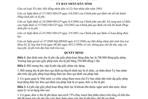 Quyết định 130/2006/QĐ-UBND mức thu lệ phí cấp giấy phép hoạt động điện lực Gia Lai