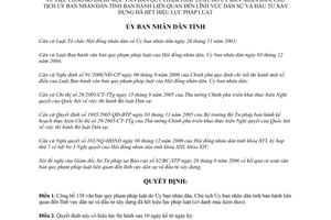 Quyết định 85/2006/QĐ-UBND danh mục văn bản Tuyên Quang hết hiệu lực