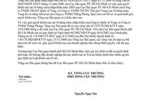 Công văn 174/TCHQ-KTTT  Giá tính thuế rượu nhập khẩu