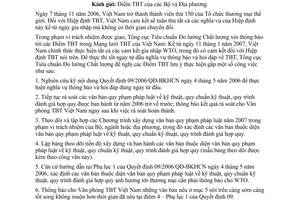 Công văn  22/TĐC-TBTVN  chuẩn bị thực thi nghĩa vụ thành viên của WTO về TBT