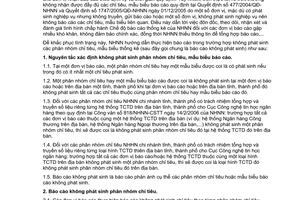 Công văn 542/NHNN-CSTT báo cáo không phát sinh chỉ tiêu, mẫu biểu thống kê