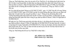 Công văn  420/TCT-TS thu lệ phí trước bạ đối với nhà ở của hộ gia đình, cá nhân