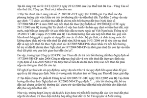 Công văn 417/TCT-TS  khấu trừ tiền bồi thường vào tiền thuê đất