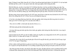 Công văn 140/SYT-QLD tăng cường công tác quản lý thuốc độc gây nghiện