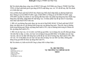 Công văn 1695/BTC-CST  thuế suất thuế GTGT hàng van, vòi