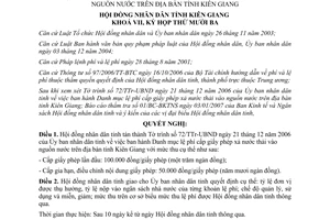 Nghị quyết 27/2007/NQ-HĐND lệ phí cấp giấy phép xả nước thải vào nguồn nước Kiên Giang