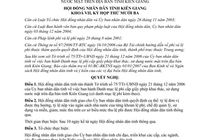 Nghị quyết 29/2007/NQ-HĐND lệ phí cấp giấy phép khai thác sử dụng nước mặt Kiên Giang