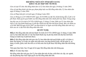 Nghị quyết 13/2007/NQ-HĐND Danh mục lệ phí địa chính trên địa bàn tỉnh