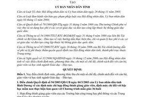 Quyết định 05/2007/QĐ-UBND phương thức thu chi chế độ giáo viên học sinh Bình Dương