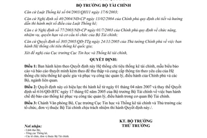 Quyết định 148/QĐ-BTC  chế độ báo cáo thống kê tài chính