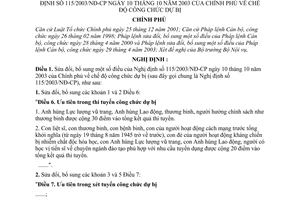 Nghị định 08/2007/NĐ-CP chế độ công chức dự bị sửa đổi Nghị định 115/2003/NĐ-CP