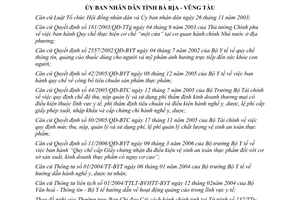 Quyết định 04/2007/QĐ-UBND tiếp nhận giải quyết hồ sơ cơ chế một cửa Bà Rịa