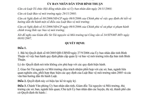 Quyết định 127/QĐ-UBND 2007 bãi bỏ phân cấp quản lý bảo vệ môi trường