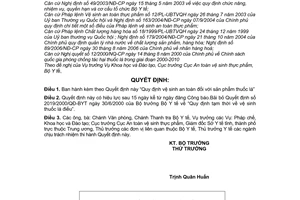 Quyết định 02/2007/QĐ-BYT Quy định vệ sinh an toàn sản phẩm thuốc lá