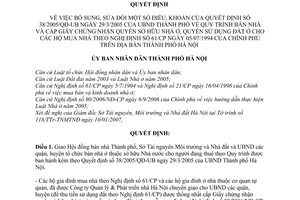 Quyết định 11/2007/QĐ-UBND quy trình bán nhà cấp giấy chứng nhận quyền sở hữu nhà ở quyền sử dụng đất ở hộ mua nhà hướng dẫn Nghị định 61/CP