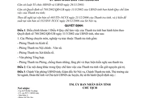 Quyết định 04/2007/QĐ-UBND sửa đổi Quy chế làm việcThanh tra tỉnh Long An