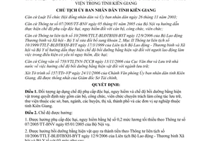 Quyết định 88/QĐ-UBND chế độ phụ cấp độc hại nguy hiểm công tác lưu trữ Kiên Giang