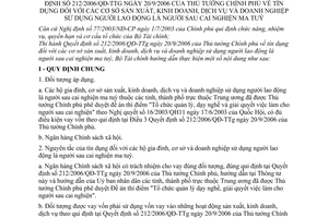 Thông tư 05/2007/TT-BTC tín dụng cơ sở sản xuất, kinh doanh, dịch vụ doanh nghiệp sử dụng người lao động sau cai nghiện hướng dẫn 212/2006/QĐ-TTg