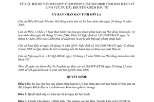 Quyết định 190/QĐ-UBND 2007 bãi bỏ văn bản quy phạm pháp luật Uỷ ban nhân dân