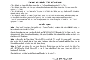 Quyết định 02/2007/QĐ-UBND Quy chế quản lý và khai thác vận tải khách