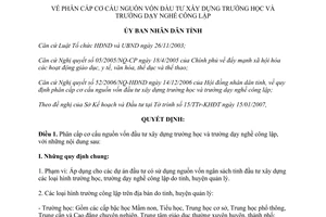 Quyết định 04/2007/QĐ-UBND phân cấp nguồn vốn xây dựng trường học công lập Đắk Lắk