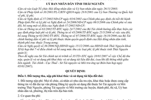 Quyết định 142/2007/QĐ-UBND mức thu nộp, quản lý, sử dụng phí khai thác tài liệu đất đai tỉnh Thái Nguyên