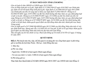 Quyết định 294/QĐ-UBND  mức thu, nộp, chế độ quản lý sử dụng phí tham quan