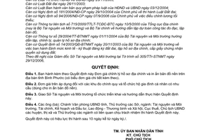 Quyết định 02/2007/QĐ-UBND Đơn giá chỉnh lý hồ sơ địa chính in ấn bản đồ