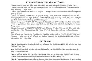 Quyết định 08/2007/QĐ-UBND biểu mức thu lệ phí đăng ký hộ tịch