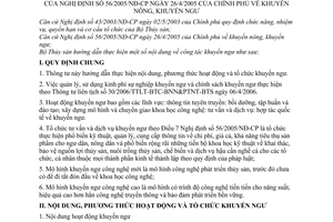 Thông tư 01/2007/TT-BTS khuyến nông, khuyến ngư hướng dẫn 56/2005/NĐ-CP