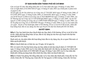 Quyết định 06/2007/QĐ-UBND Quy định bồi thường hỗ trợ tái bố trí khi di dời chấm dứt hoạt động cải tạo đầu tư xây dựng lại chợ quy hoạch thành phố