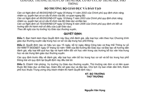 Quyết định 02/2007/QĐ-BGDĐT Quy chế đánh giá xếp loại học viên theo học Chương trình giáo dục thường xuyên cấp trung học cơ sở phổ thông