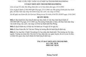 Quyết định 137/2007/QĐ-UBND Quy chế thực hiện nếp sống văn minh trong việc cưới