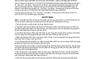 Quyết định 337/QĐ-UBND năm 2007 Quy định tạm thời mức thu một phần viện phí