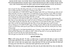 Quyết định 07/2007/QĐ-UBND mức thu quản lý sử dụng phí thẩm định