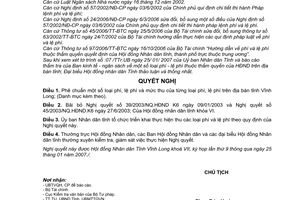 Nghị quyết 47/2007/NQ-HĐND phê chuẩn về phí, lệ phí và mức thu từng loại phí