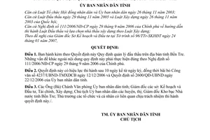 Quyết định 03/2007/QĐ-UBND quy định quản lý đấu thầu tỉnh Bến Tre