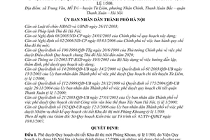 Quyết định 17/2007/QĐ-UBND Quy hoạch chi tiết Khu đô thị mới Phùng Khoang, tỷ lệ 1/500 thành phố Hà Nội