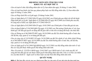 Nghị quyết 03/2007/NQ-HĐND sửa đổi phí bán đấu giá tài sản thuộc thẩm quyền