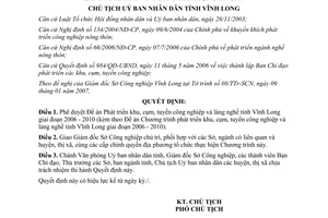 Quyết định 234/QĐ-UBND năm 2007 Đề án Phát triển khu cụm tuyến công nghiệp