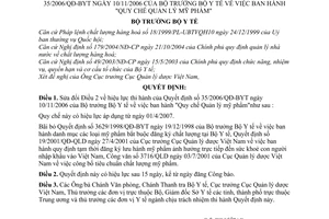 Quyết định 13/2007/QĐ-BYT Quy chế Quản lý mỹ phẩm sửa đổi Điều 2 Quyết định 35/2006/QĐ-BYT