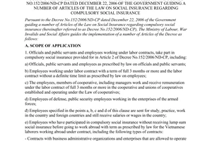 Circular No. 03/2007/TT-BLDTBXH of January 30, 2007 guiding the implementation