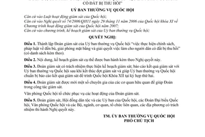 Nghị quyết 623/NQ-UBTVQH11“thực hiện chính sách, pháp luật đền bù, giải phóng mặt bằng, giải quyết việc làm cho người có đất bị thu hồi"