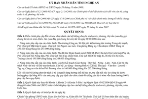 Quyết định 11/2007/QĐ-UBND điều chỉnh phụ cấp cán bộ không chuyên trách xã Nghệ An