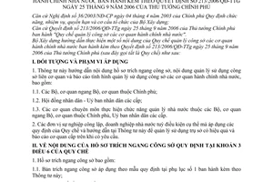 Thông tư 01/2007/TT-BXD Quy chế quản lý công sở cơ quan hành chính nhà nước hướng dẫn Quy chế quản lý công sở cơ quan HCNN kèm 213/2006/QĐ-TTg