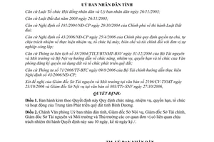 Quyết định số 01/2007/QĐ-UBND chức năng Trung tâm Phát triển quỹ đất Bình Dương