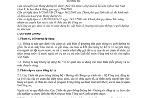 Thông tư 01/2007/TT-BCA-C11 tổ chức đăng ký, cấp biển số phương tiện giao thông cơ giới đường bộ