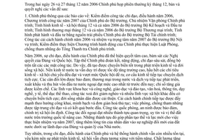 Nghị quyết 01/2007/NQ-CP Phiên họp Chính phủ thường kỳ tháng 12 năm 2006