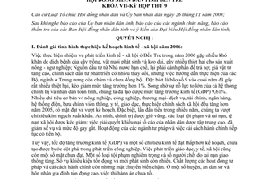 Nghị quyết 01/2007/NQ-HĐND phát triển kinh tế xã hội 2007 Bến Tre